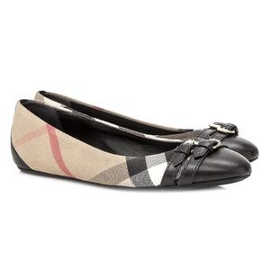 Burberry Bridle Housecheck Avonwick Ballerina